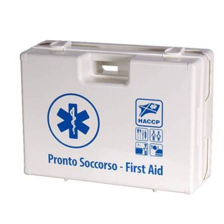 Valigetta di pronto soccorso Multisan - 44,3x33,8x14,7 cm - HACCP - oltre 3 persone - bianco - PVS