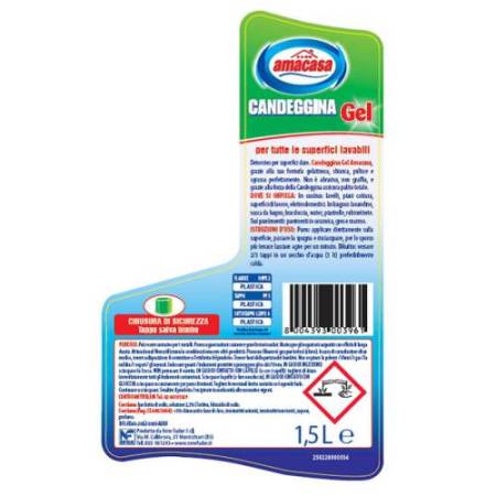 Candeggina gel igienizzante - 1500 ml - Amacasa