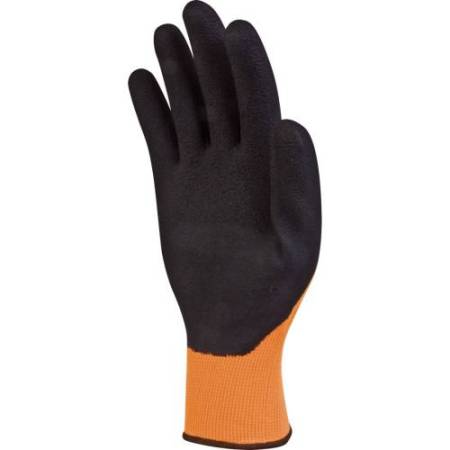 Guanti Apollon VV733 - poliestere - palmo schiuma di lattice - taglia 08 - arancio fluo/nero - Deltaplus