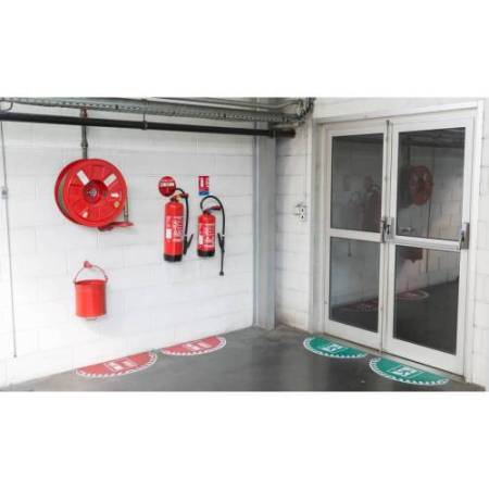 Adesivo segnalatore Take Care - da terra - "estintore" - 70 x 35 cm - CEP