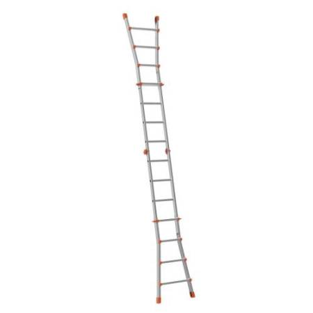 Scala telescopica Squadra - 8+8 gradini - alluminio - Marchetti