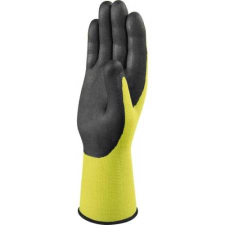 Guanti di precisione Apollonit VV734 - poliammide - palmo in schiuma di nitrile - taglia 10 - giallo fluo/nero - Deltaplus
