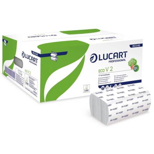 Asciugamani piegati a V Eco - 2 veli...