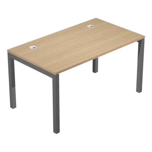 Scrivania singola Agorà - 120 x 80 x 74,6 cm - Rovere/antracite - Artexport