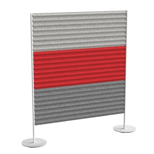 Pannello fonoassorbente Stripes - 120 x 40 cm - grigio chiaro/rosso/grigio medio - Artexport
