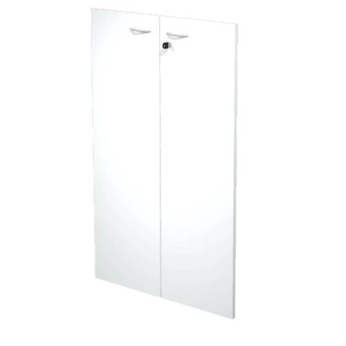 Coppia ante Easy - per mobile medio - 80 x 115 cm - spessore 18 mm - melaminico - bianco - Artexport