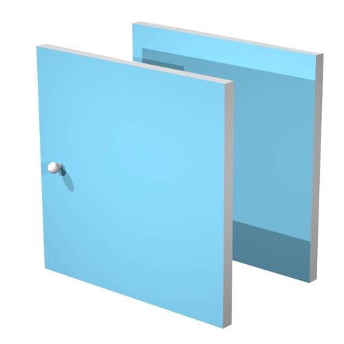 Coppia ante Rainbow - 32,2x32,1 cm - per libreria - azzurro - Artexport