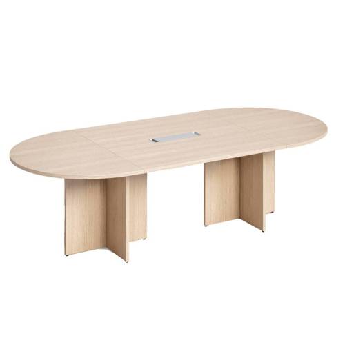 Tavolo riunione Agorà Direction - ovale - 140 x 120 x 73 cm - rovere - Artexport