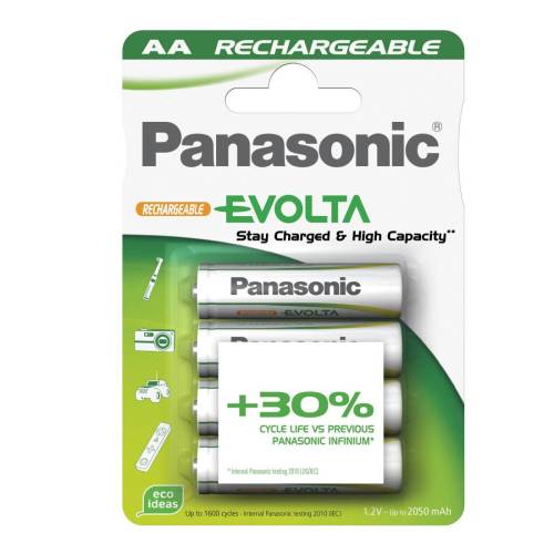 Pile Stilo Infinium ricaricabili AA - 1,2V - Panasonic - blister 4 pezzi