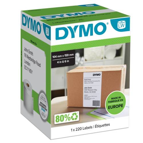 Rotolo 220 etichette LW S0904980 - 104 x 159 mm - XL indirizzi - bianco - Dymo