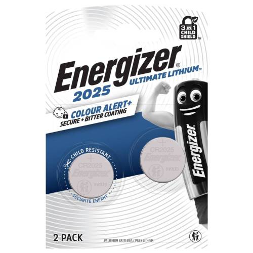 Pila CR2025 Ultimate Lithium - 3 V - Energizer Specialistiche - conf. 2 pezzi