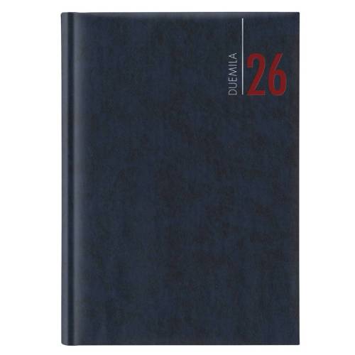 Agenda settimanale 2024 - copertina in carta imbottita - 17 x 24 cm - blu