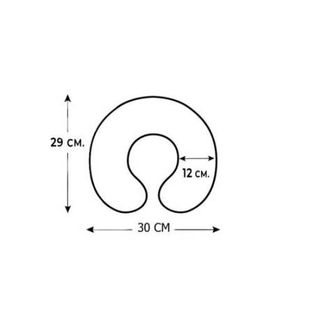 Cuscino da viaggio Explora - 30 x 29 x 12 cm - memory foam - azzurro - Lebez