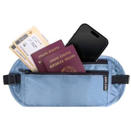 Cintura da viaggio Explora - 25 x 14,5 cm - tessuto - azzurro - Lebez