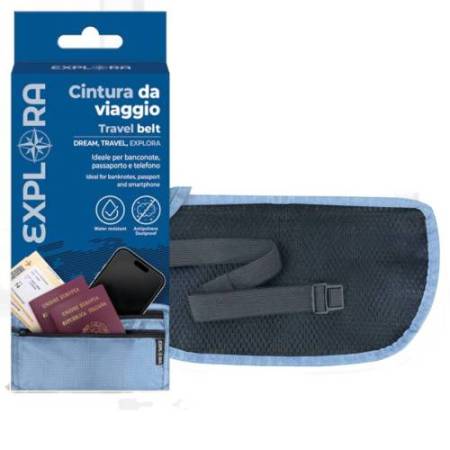 Cintura da viaggio Explora - 25 x 14,5 cm - tessuto - azzurro - Lebez