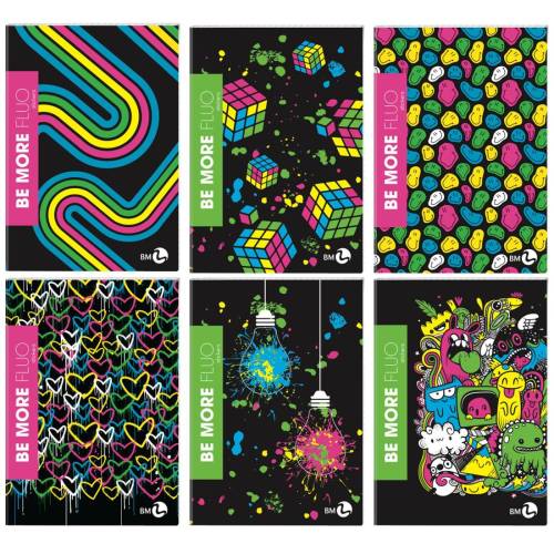 Maxiquaderno A4 36fg+2 100gr 10mm Fluo Be More 2023 BM