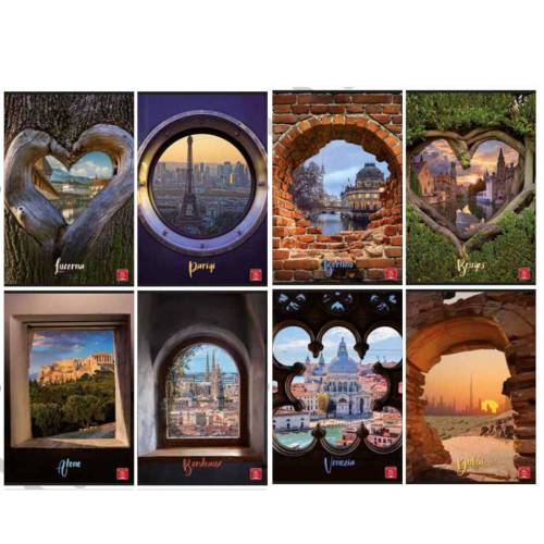 Maxiquaderno Dream Cities - A4 - rigo di 3a - 42 fogli - 80 gr - Pigna
