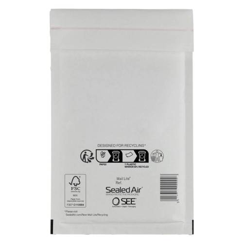 Busta imbottita Mail Lite® - D (18 x 26 cm) - bianco - Sealed Air® - conf. 10 pezzi